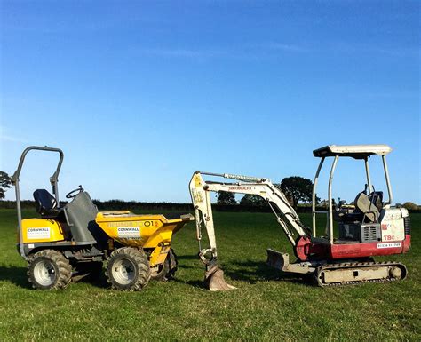 mini digger and driver hire cornwall|hire mini digger and operator.